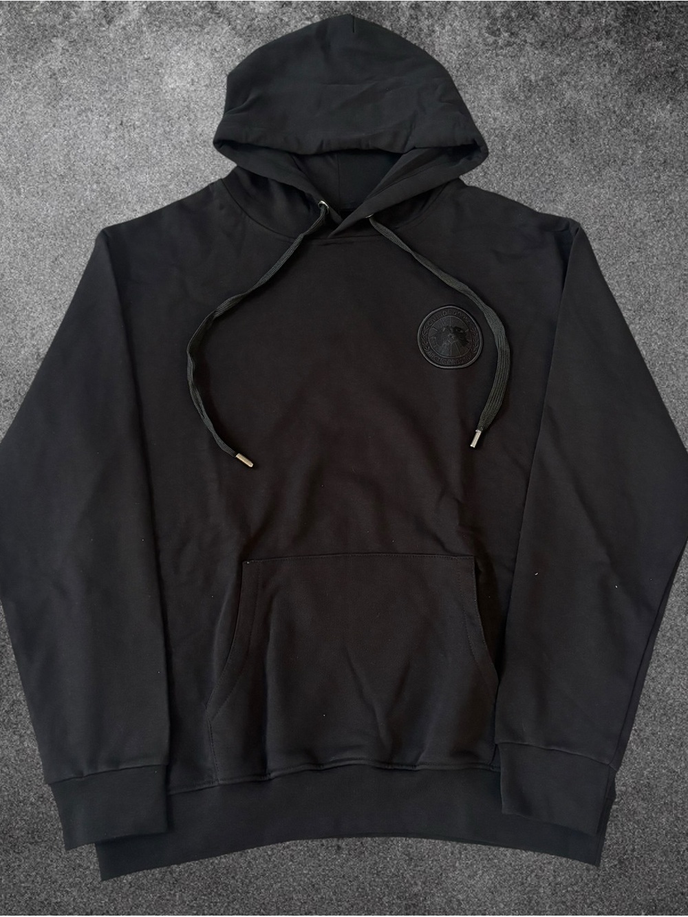 Canada Goose Black Pullover Hoodie with Tonal Logo
